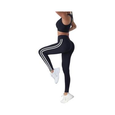 Imagem de Leggings De Yoga E Corrida Para Mulheres Com Cintura Alta, Stretch Em 