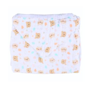 Imagem de Toalha Banho Bebê Soft Fralda c/ Capuz 85cm x85cm -Baby Gijo, Urso