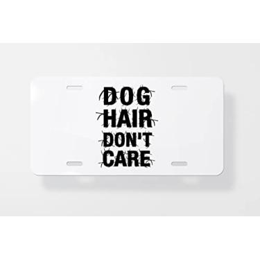 Imagem de Capa para placa de licença de pelo de cachorro - Capa para placa de carro - Capa de moldura para placa de carro - 15 x 30 cm