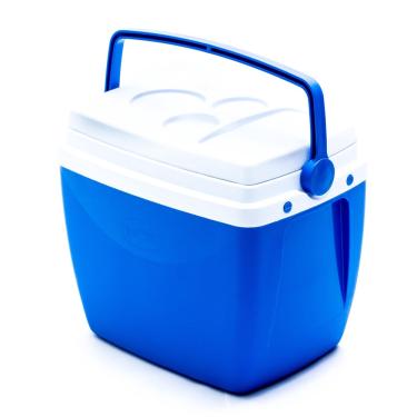 Imagem de Caixa térmica azul 18 litros mor com alça porta copos
