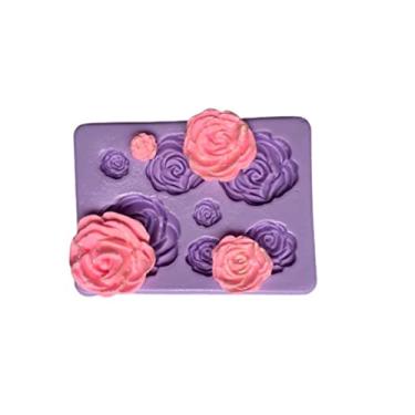 Imagem de Confeitaria dos moldes, F766 MOLDE DE SILICONE ROSA CONFEITARIA ARTESANATO