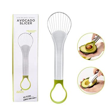 Imagem de FUYTERY Descascador de Abacate 2 em 1 Descascador Multifuncional de Aço Inoxidável para Cozinha