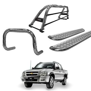 Imagem de Kit Quebra Mato+Santo Ant +Estribo Chapa S10 94/11 Cromo C/D