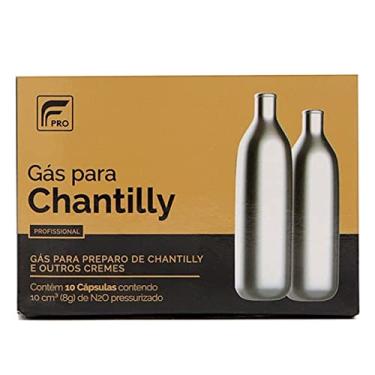 Imagem de Gás Para Garrafa De Chantilly Cremes Com 10 Cápsulas De N2O