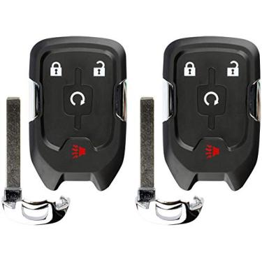 Imagem de Chaveiro KeylessOption sem chave com chave de partida remota inteligente para carro com chave para GMC Terrain 2018 – 20 HYQ1AA (pacote com 2)