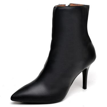 Imagem de Bota Casual Ellas Online Cano Curto com Bico Fino e Salto Medio