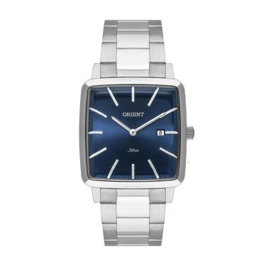 Imagem de Relógio Masculino Orient Prata Mostrador Azul E Calendário