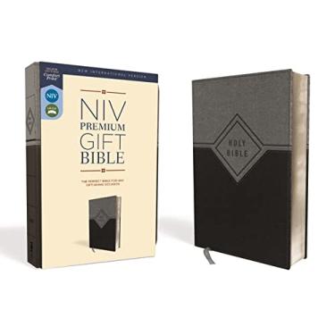 Imagem de Niv, Premium Gift Bible, Leathersoft, Black/Gray, Red Letter Edition, Comfort Print: The Perfect Bible for Any Gift-Giving Occasion