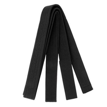 Imagem de LoveinDIY Cinto profissional Taekwondo cinto duplo cinto Aikido para homens esportivos - Preto
