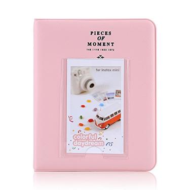 Imagem de Álbum de fotos rosa, álbum de 64 bolsos Polaroid álbum de fotos rosa capa de foto