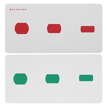 Imagem de Cartão de exercício de estrabismo, cartão de correção de ambliopia vermelho verde, papel impermeável resistente à sujeira levemente revestido para uso diário