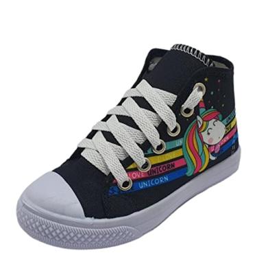 Imagem de Bota Tenis Infantil Feminina Ortobessa Unicornio Colorido Cor:Preto;Tamanho:33.34;Genero:Feminino
