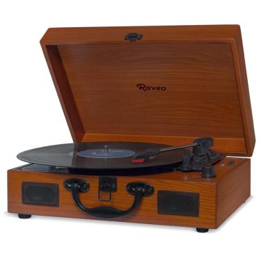 Imagem de Vitrola Raveo Sonetto - Toca-Discos, Bluetooth, USB que reproduz e grava Wood