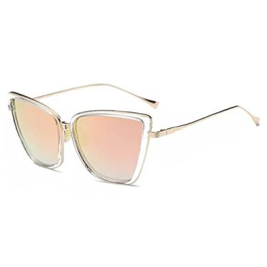 Imagem de Óculos de Sol Retrô de Metal Retrô Feminino Sexy Olho de Gato Luxo Óculos de Sol Feminino Preto Gradiente Vintage Feminino Óculos De Sol, Branco Rosa, Outros