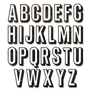 Imagem de Tim Holtz - Sizzix SIZZIX THINLITS DIE ALPHA SUPERIOR, Alphanumeric, Shadow Upper