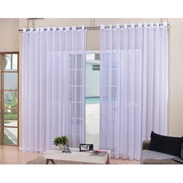Imagem de Cortina De Varão Voil Branco 2,80x2,30 Sala Ou Quarto