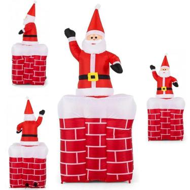 Imagem de Papai Noel Inflavel Natal Chamine Sobe Desce Animado Decoraçao Natalino Casa Loja Salao Festa Enfeite