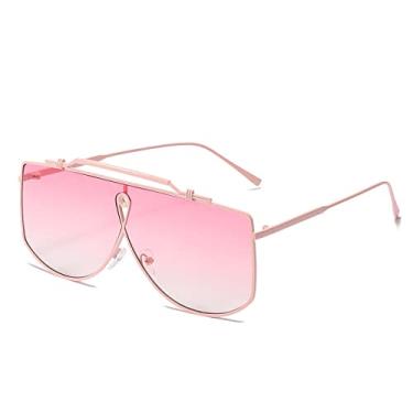 Imagem de Óculos de sol com armação de metal de uma peça para mulheres hombre Steampunk Personalidade óculos de sol femininos gafas de sol, 6, tamanho único