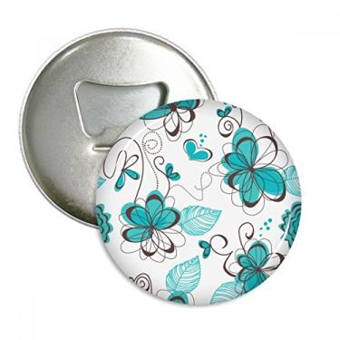 Imagem de Arte Moderna Água Flores Plantas Abridor de Garrafas Imã de Geladeira Emblema Multifuncional