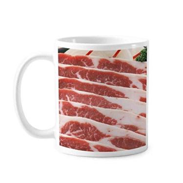 Imagem de Caneca de cerâmica com textura de comida de carne e cerâmica para café e porcelana