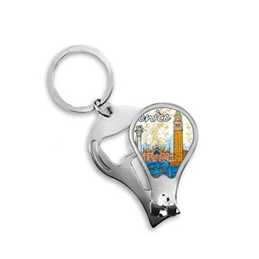 Imagem de Chaveiro abridor de cortador de unhas Itália Veneza Landmark National Illustration