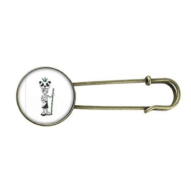Imagem de Egito múmia Hórus Panda chapéu retrô metal broche broche broche clipe jóias