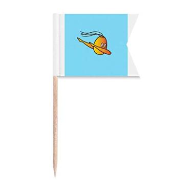 Imagem de Bandeiras de palito de dente Hip Hop Posture Marcação de rotulagem para Bolo Festa Comida Prato de Queijo