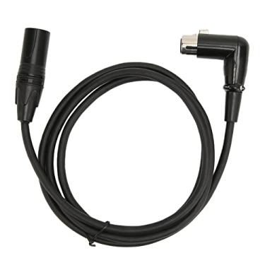 Imagem de Cabo XLR Macho para Fêmea, Macho Reto de 4,9 Pés XLR para ângulo Reto XLR Fêmea Balanceado de 3 Pinos XLR Cabo de Microfone, para Palco, KTV, Home Theater