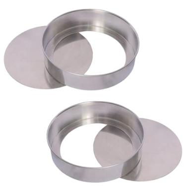 Imagem de Jogo 2 Formas Fundo Falso Removível Nº 20 Em Alumínio Assadeira Com Fundo Removível Para Padarias Confeitarias Bolos Caseiros