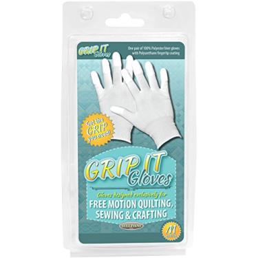 Imagem de 48667 Grip Gloves for Free Motion Quilting, Medium, White