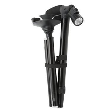 Imagem de Bengala dobrável para acordar, para adultos, bengala dobrável com luz LED, base estável, leve, ajustável, adequada para homens e mulheres idosos