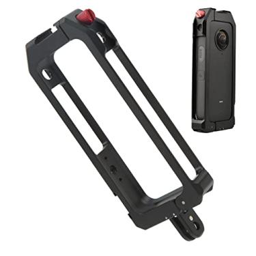 Imagem de Capa de Armação de Câmera para Insta360 One X2, Suporte de Montagem de Caixa de Liga de Alumínio Com Sapato Frio, Furo de Parafuso de 1/4 de Polegada, Acessórios de Proteção para