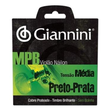 Imagem de Encordoamento Violão Nylon - Mpb - Médio - Preto - Giannini
