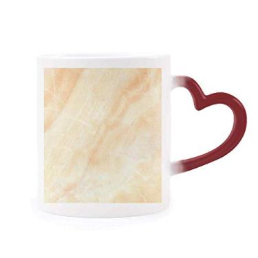 Imagem de Caneca de cerâmica de mármore com estampa gelada sensível ao calor, caneca vermelha que muda de cor