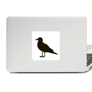 Imagem de Adesivo de vinil com desenho de animal de gaivota preta para decoração de PC