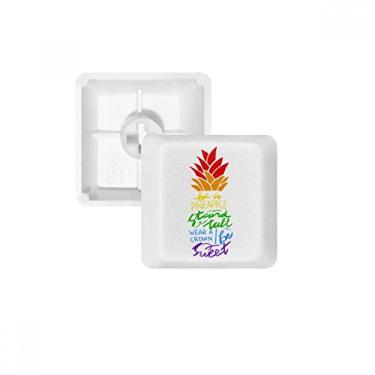 Imagem de Abacaxi LGBT Teclado mecânico com citação de bandeira do arco-íris Kit de atualização para jogos PBT