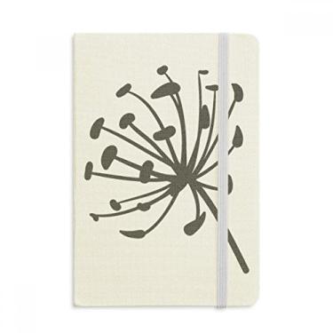 Imagem de Caderno de flores de dente-de-leão oficial de tecido capa dura para diário clássico