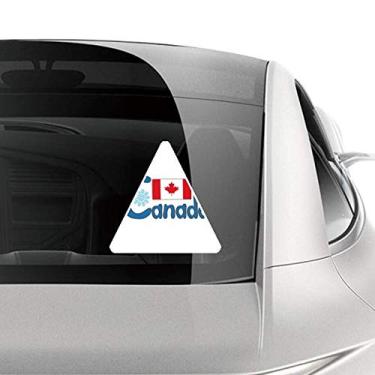 Imagem de DIYthinker Adesivo de carro com estampa azul bandeira nacional do Canadá para motocicleta bicicleta bagagem decalque