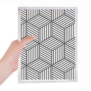 Imagem de Caderno Simple Line Art Grain Ilustration Pattern Caderno Folhas Soltas Diário Recarregável Diário Papelaria