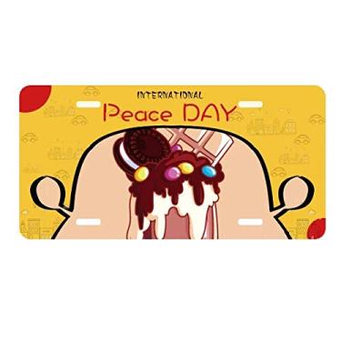 Imagem de DIYthinker Biscoitos de chocolate chocolate e sorvete placa de carro decoração Dia da Paz