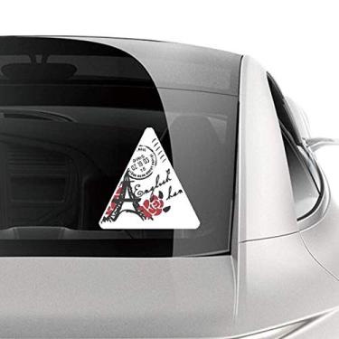 Imagem de DIYthinker Adesivo de carro Torre Eiffel Roses França Paris estilo carimbo adesivo de motocicleta bicicleta bagagem decalque