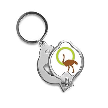 Imagem de Cortador de unhas de dedo com contorno de anel de avestruz e tesoura de aço inoxidável