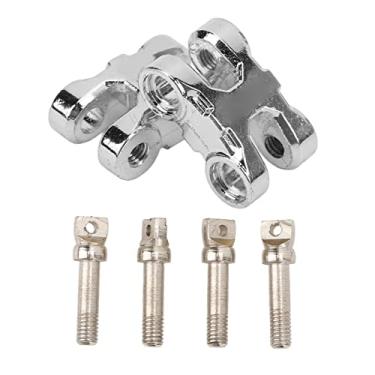 Imagem de Ganchos de reboque de pára-choque dianteiro traseiro RC, duráveis ​​ganchos de reboque de pára-choque RC, fácil instalação 2 conjuntos de alta resistência para 1/10 de carro RC(Prata)