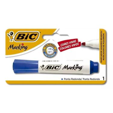 Imagem de Pincel Marcador Quadro Branco Bic Canetao Caneta Azul Recarregável