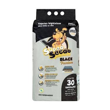 Imagem de Tapete Higiênico Cães Super Secão Black Premium C/30 Unidades