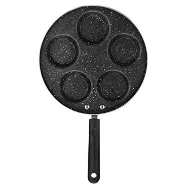 Imagem de Frigideira de Ovos, Frigideira de 5 Buracos Redondos Frigideira de Ovos Antiaderente Panela de Cozinha Utensílios de Cozinha para o Café da Manhã