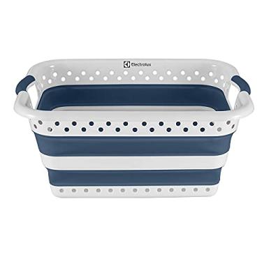 Imagem de Cesto Dobrável para Roupas Electrolux, Branco com detalhes em azul