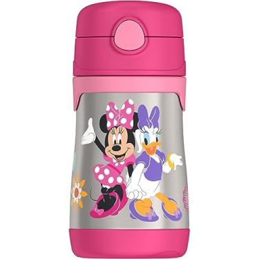 Imagem de THERMOS Garrafa de canudo de aço inoxidável isolada a vácuo de 293 ml, MINNIE MOUSE