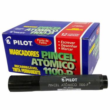 Imagem de Pincel Atômico Pilot 1100-P Preto 12 Unidades