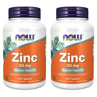 Imagem de Agora alimentos, zinco (2 pack), 50 mg, 250 comprimidos